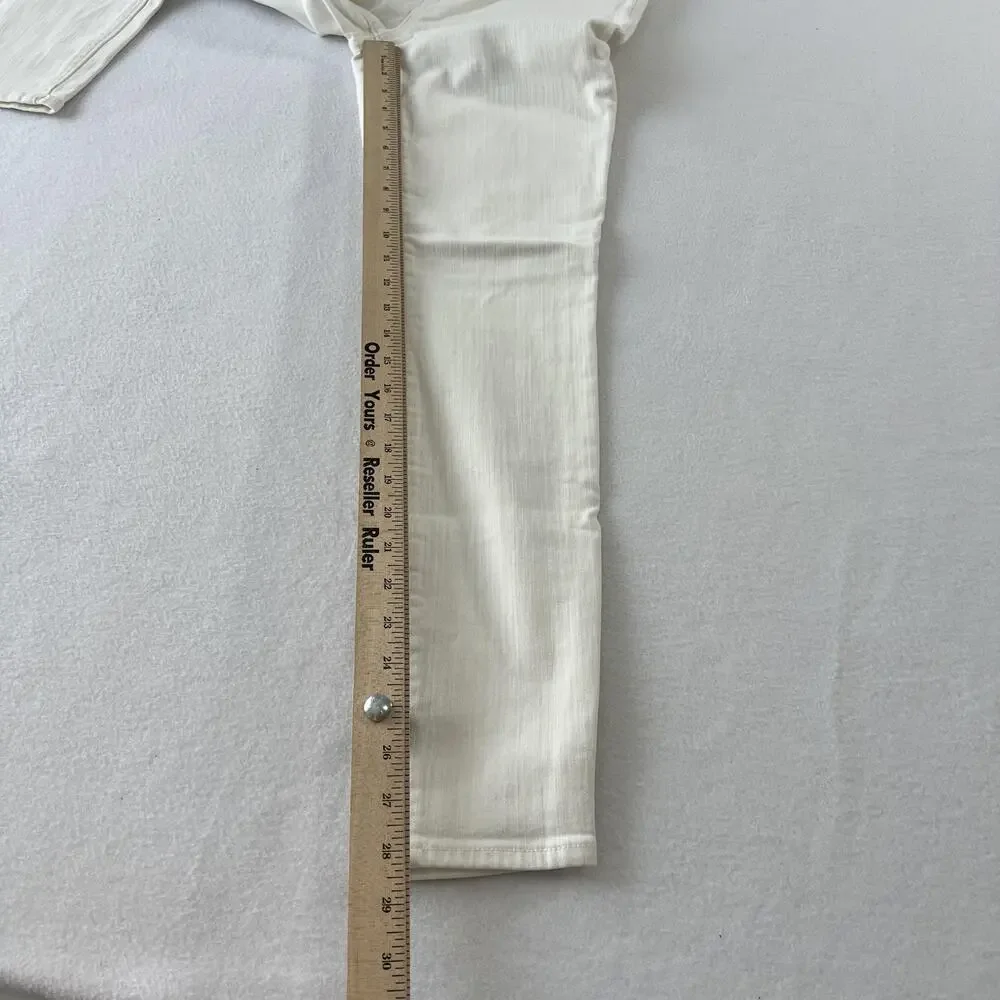 Madewell Jeans Womens 26 White Skinny Skinny Mid Rise Stretch Denim C1739‎ 2016